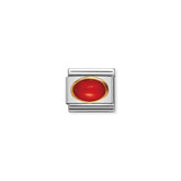 Nomination COMPOSABLE CLASSIC Edelsteine, Edelstahl und 18k gold (11_KORALLE ROT)